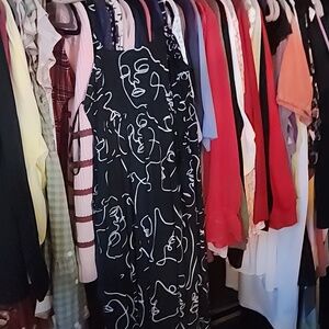 Black and white maxi dress